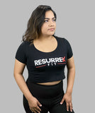 Resurrex Fit Black New Logo Crop Top